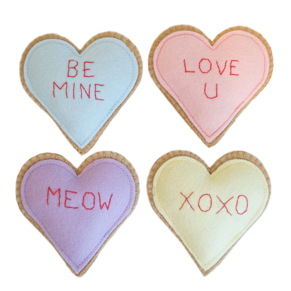 Conversation Heart Cookie - Catnip/Silvervine Cat Toy