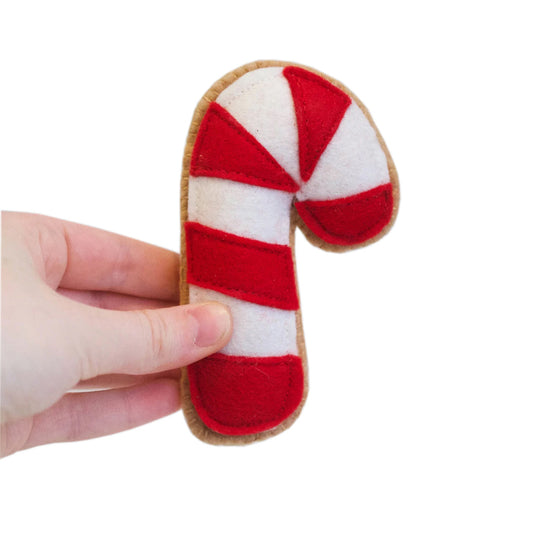 Candy Cane Christmas Cookie - Catnip/Silvervine Cat Toy