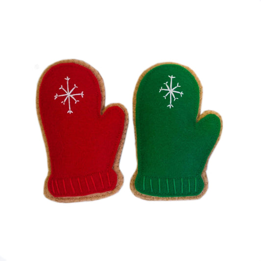 Mitten Christmas Cookie - Catnip/Silvervine Cat Toy